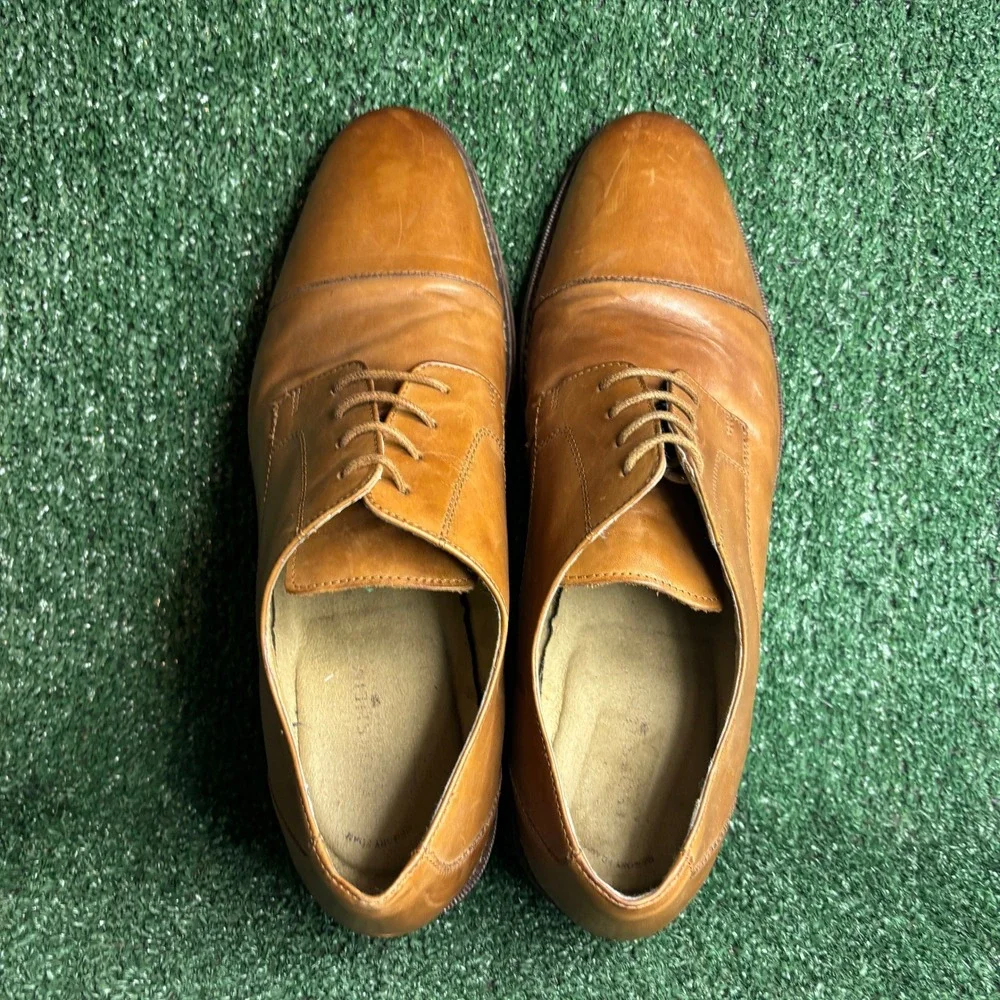 Florsheim Cap Toe Leather Classic Formal Oxford Dress Shoes Brown Mens Size 13 D